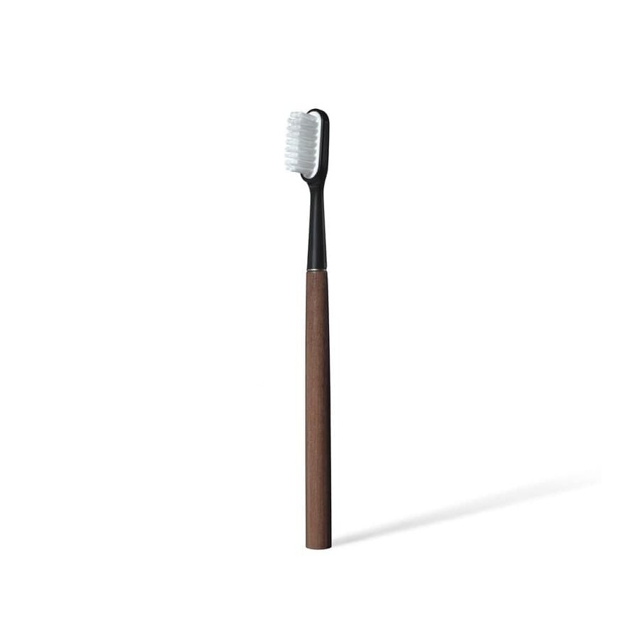 Brosse à dents à tête interchangeable en bois de noyer Caliquo