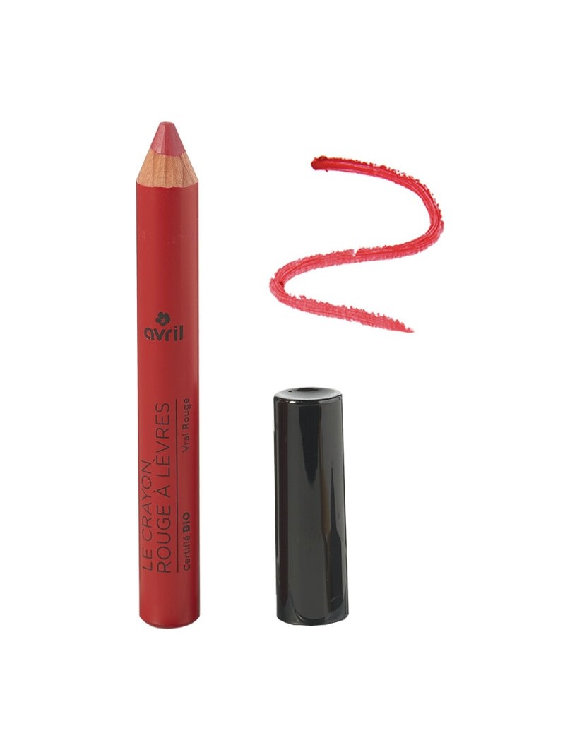 Crayon rouge à lèvres Vrai Rouge certifié Bio Avril cosmétique