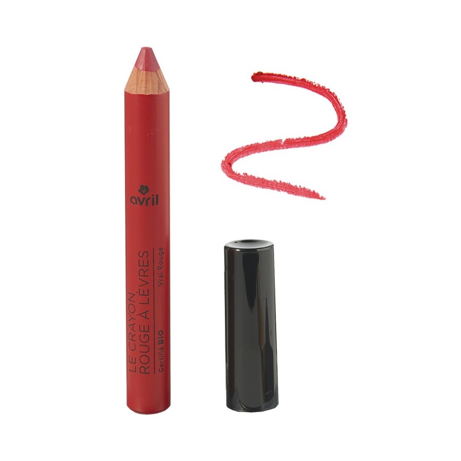 Crayon rouge à lèvres Vrai Rouge certifié Bio Avril cosmétique