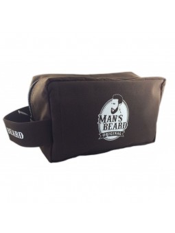Trousse de toilette rectangulaire en tissu marron Man's Beard
