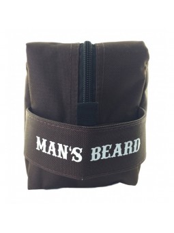Trousse de toilette rectangulaire en tissu marron