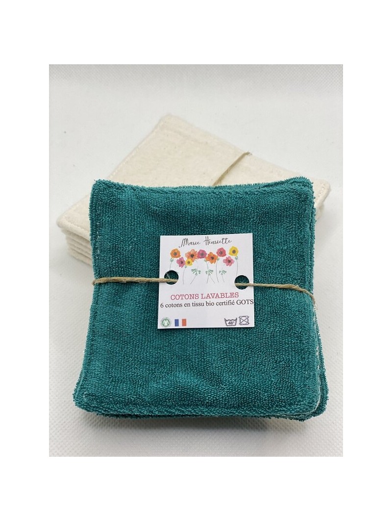 Carrés démaquillants lavables Marie Henriette