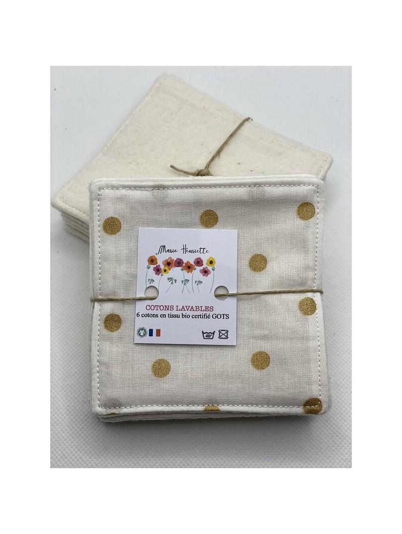 Carrés démaquillants lavables spécial Noël Marie Henriette