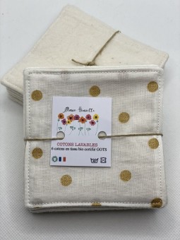 Carrés démaquillants lavables spécial Noël Marie Henriette