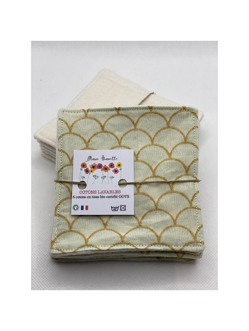 Carrés démaquillants lavables spécial Noël Marie Henriette