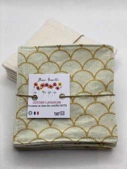 Carrés démaquillants lavables spécial Noël Marie Henriette