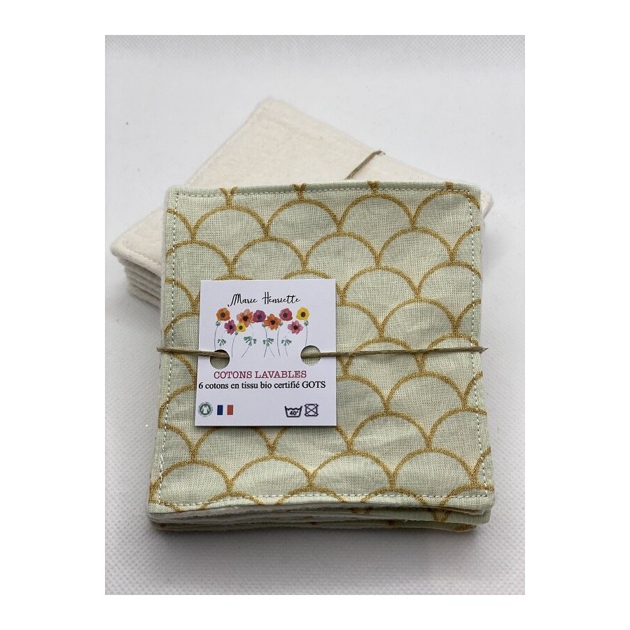 Carrés démaquillants lavables spécial Noël Marie Henriette