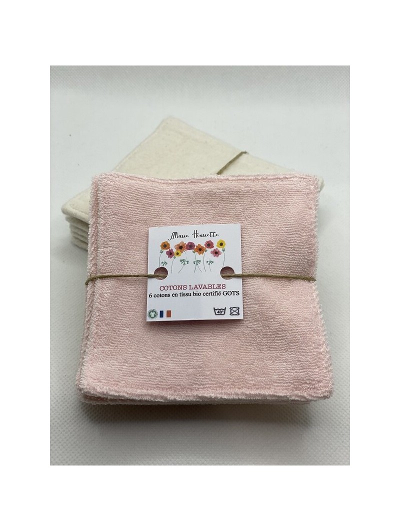 Carrés démaquillants lavables Marie Henriette