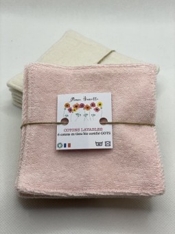 Carrés démaquillants lavables Marie Henriette