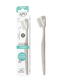 Brosse à dents rechargeable beige médium APO France