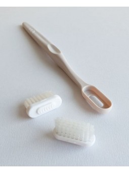 Brosse à dents à tête rechargeable beige