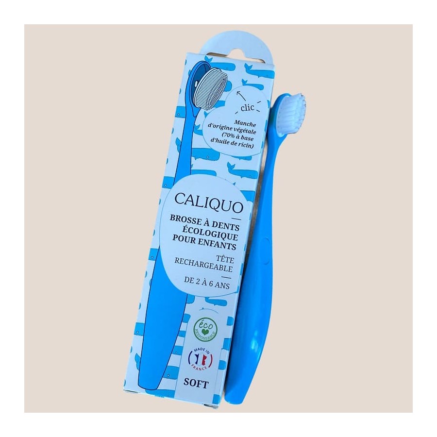 Brosse à dents bleue rechargeable enfant Caliquo