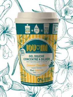 Gel douche en concentré à diluer Bio vanille des îles et huile de Monoï Ioumi