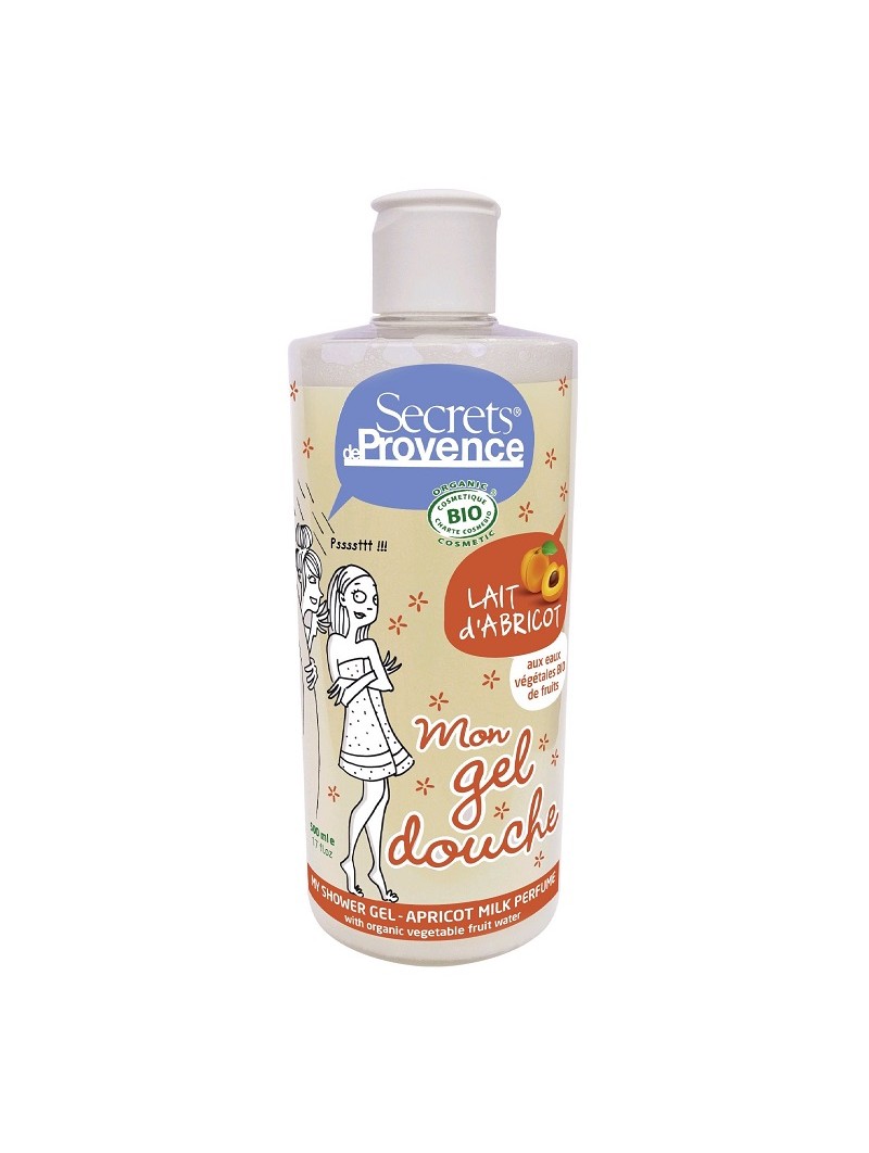 Gel douche au lait d’abricot Bio Secrets de Provence