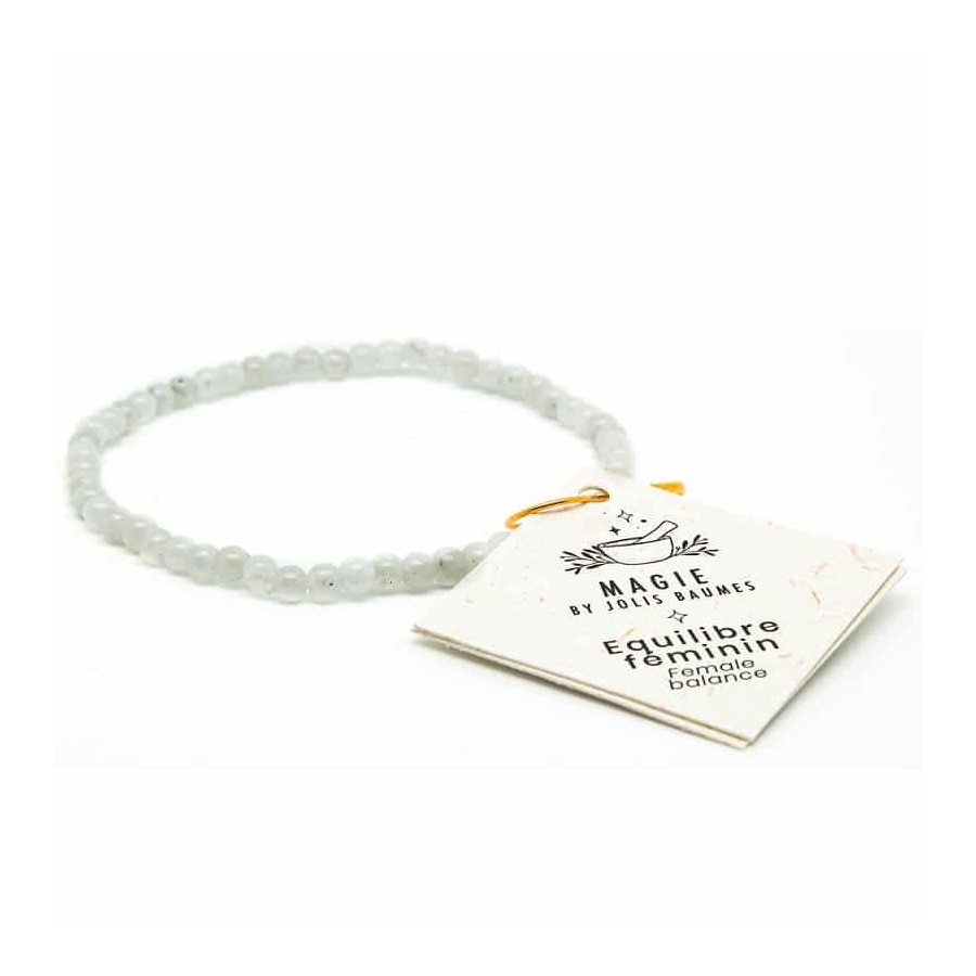 Bracelet équilibre féminin en Pierre de Lune Jolis Baumes