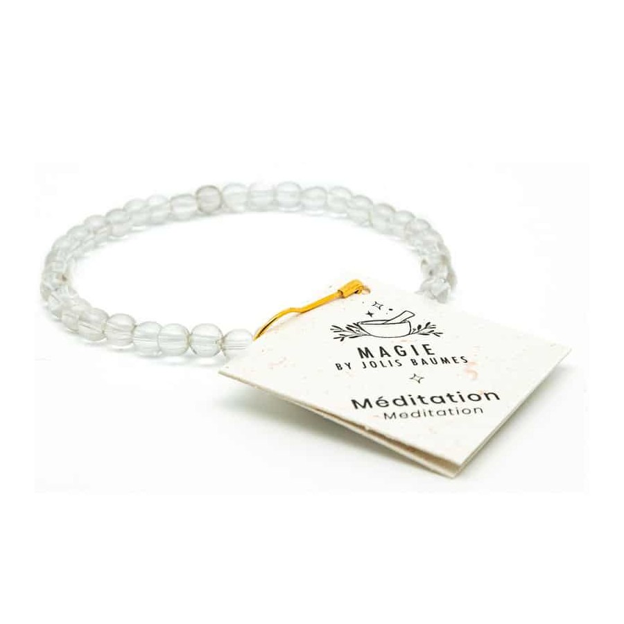 Bracelet méditation en Cristal de Roche Jolis Baumes
