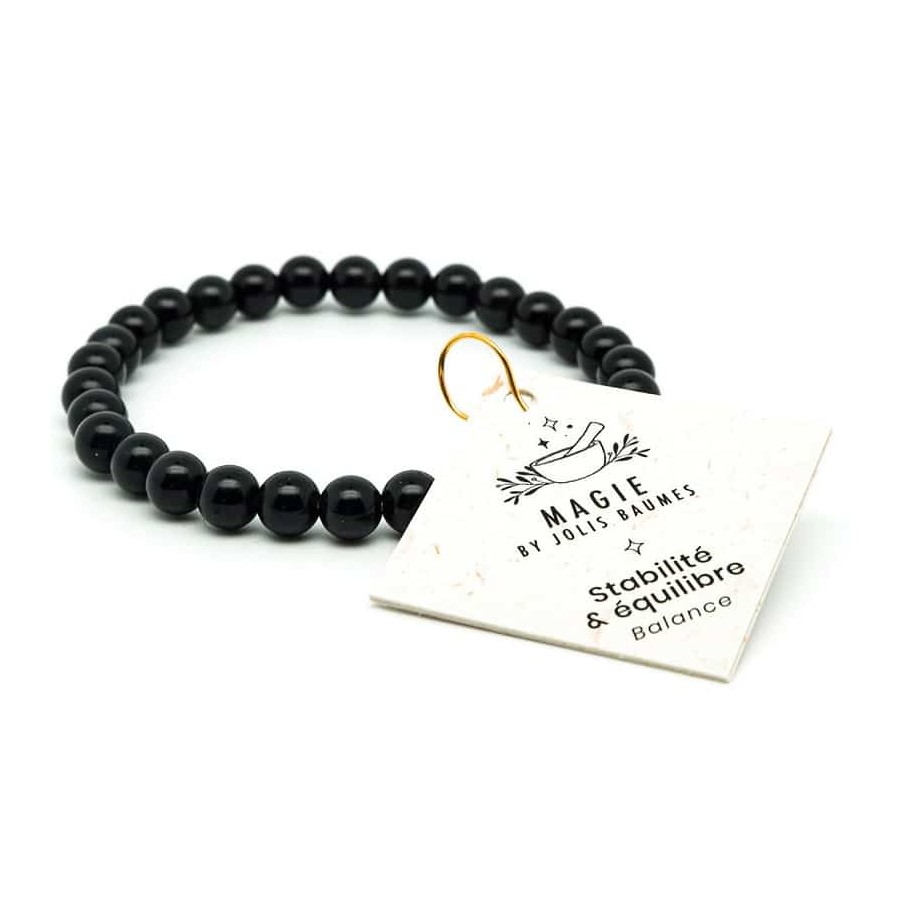 Bracelet stabilité & équilibre en Obsidienne Jolis Baumes
