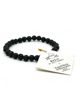 Bracelet équilibre masculin en Pierre de Lave Jolis Baumes