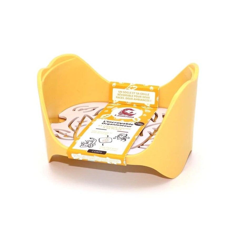 Organisateur de salle de bain jaune Lamazuna