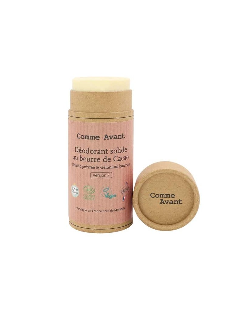 Déodorant solide naturel menthe poivrée et géranium Comme Avant