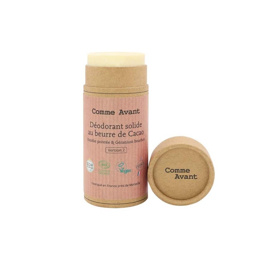 Déodorant solide naturel menthe poivrée et géranium Comme Avant