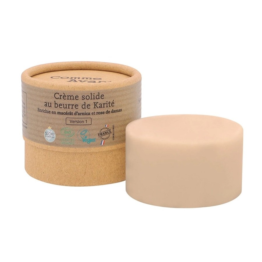 Crème solide Arnica et rose de Damas apaisante naturelle et Bio Comme Avant