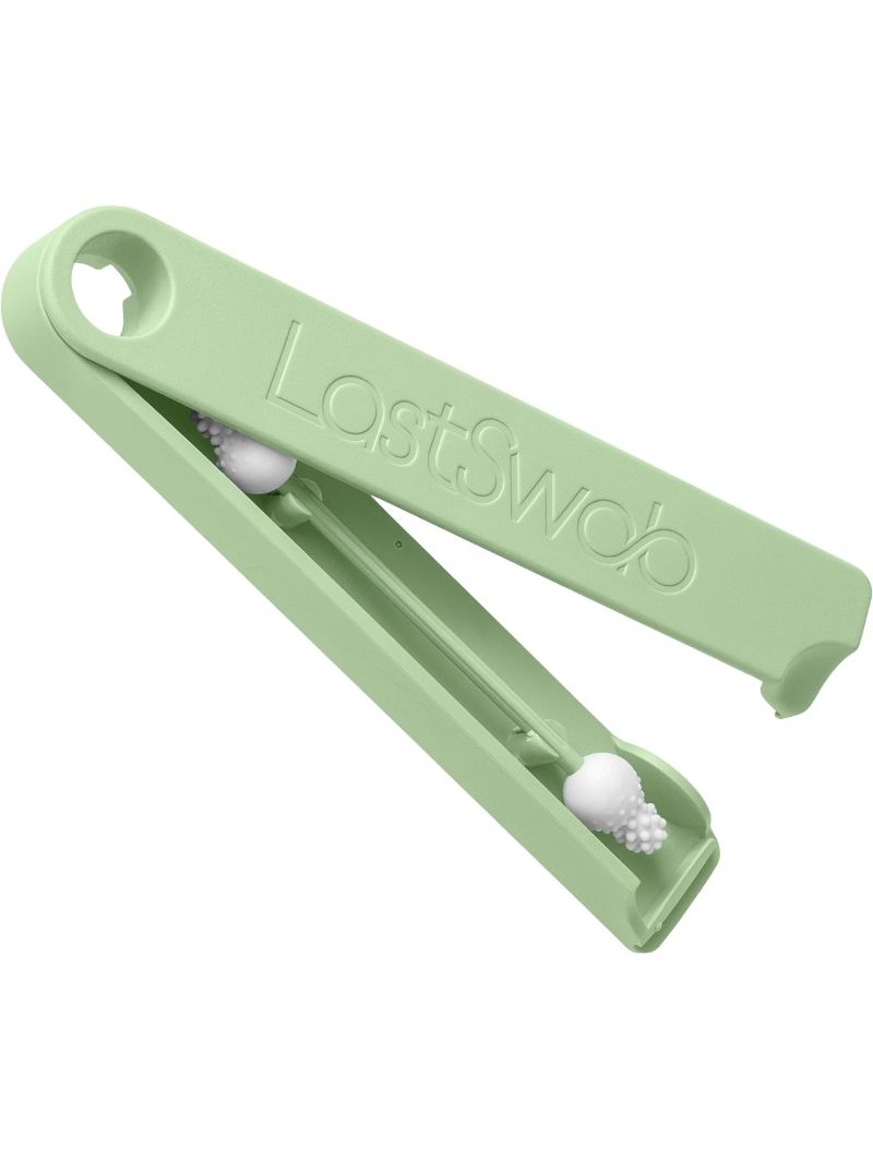 Coton-tige Baby réutilisable en silicone vert Lastswab