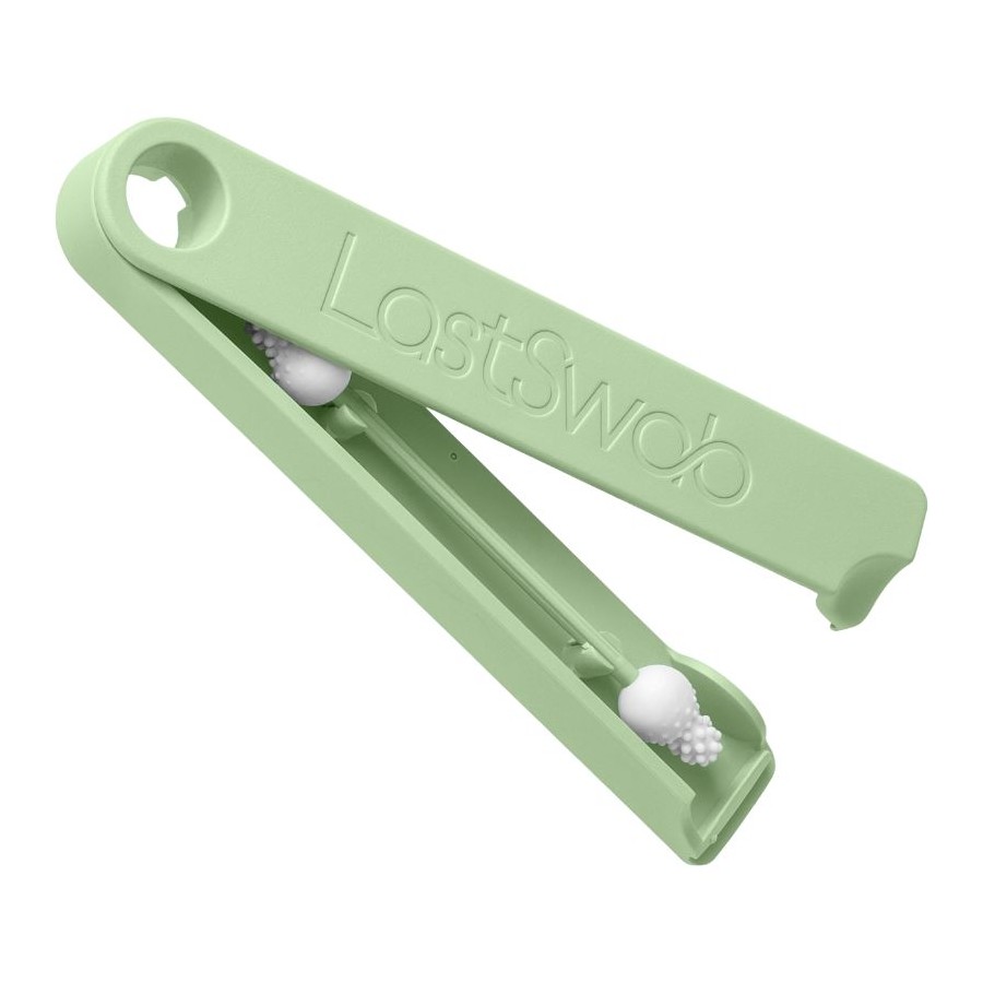 Coton-tige Baby réutilisable en silicone vert Lastswab