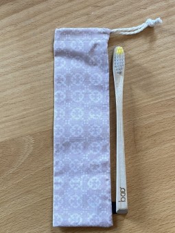 Pochette en coton pour brosse à dents enfant