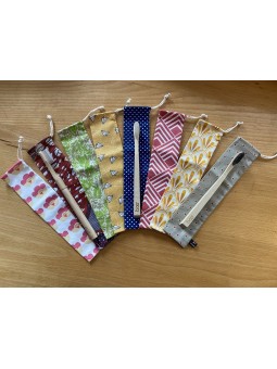 Pochette en coton pour brosse à dents adulte
