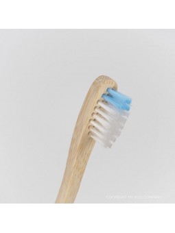 Brosse à dents en bambou pour enfant bleu